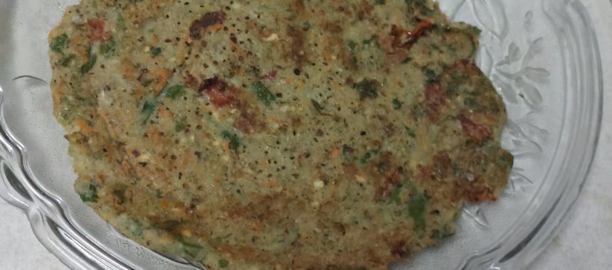 Vegetable Adai with sprouted gram